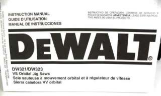 DeWalt DW 321 / DW 323 V.S. Orbital Jigsaw  