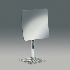   Chrome 3x Pedestal Magnifying Mirror with Zebra Design 99227Z Beauty