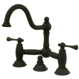 Kingston Brass KS3915BL+ Restoration Widespread Lavatory Faucet with 