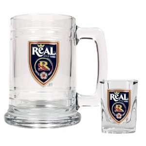  Real Salt Lake Glass Tankard and Square Shot Glass 