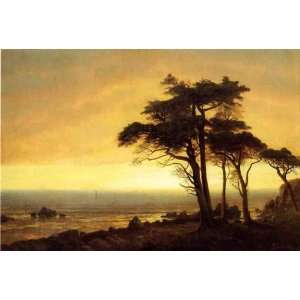    California Coast Albert Bierstadt Hand Painted Art