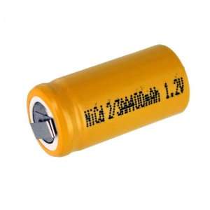   Rechargeable Battery 400mAh NiCD 1.2V Flat Top with Tabs Electronics