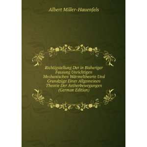   Der Aetherbewegungen (German Edition) Albert Miller Hauenfels Books
