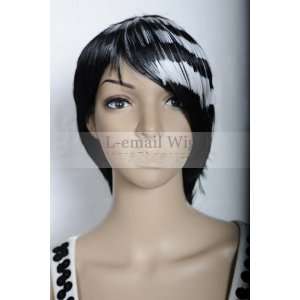  30cm Soul Eater Death the KID White&black Party Wig Ml67 