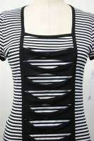 Joseph Ribkoff Black/White Stripe Top Blouse New NWT Size 8 10 14 UK 