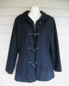 rue21 Womens Short Black Reversible Wool Toggle Fall Winter Jacket 