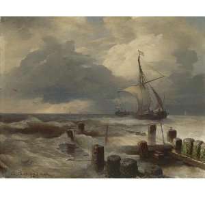   canvas   Andreas Achenbach   24 x 20 inches   Coast