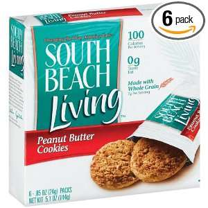 South Beach Diet Cookies Peanut Butter, 0.85 Ounce, 6 Count Boxes 