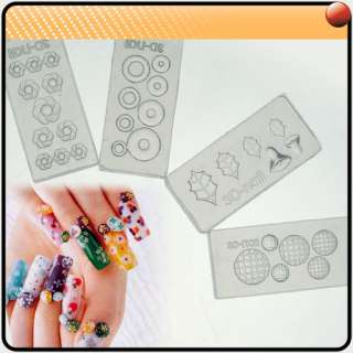 30 X Mix Style Design DIY New 3D Acrylic Mold Nail Art Decoration Kit 