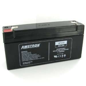 Amstron 6V/3.2AH Sealed Lead Acid Battery w/ F1 Terminal 
