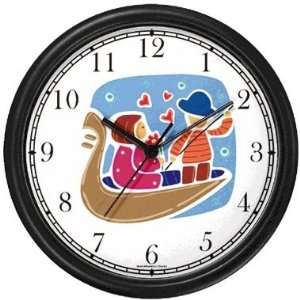  Romance in the Gondola Italy Theme Wall Clock by 
