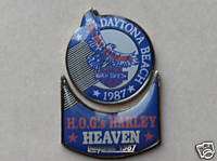 HARLEY DAVIDSON DAYTONA 1987 HOG HEAVEN PIN RARE  