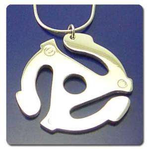 45 RPM Record Adapter Pendant in Sterling Silver  