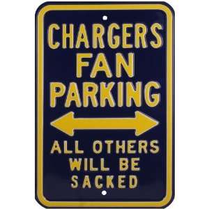    San Diego Chargers Navy Blue Sacked Parking Sign