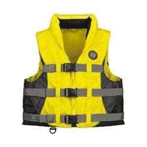  Mustang High Impact Watersport Vest, Yellow/Carbon/Black 
