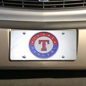  MLB Texas Rangers Mirrored Laser Tag License Plate 