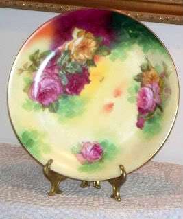 Antique Limoges Large 12 Hand Painted Charger Plate Bright Vivid 