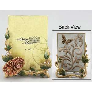  4x6 Ashleigh Manor Flowery Enamel Picture Frame