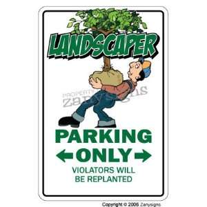   ~Sign~ parking landscaping gardener sod gift Patio, Lawn & Garden