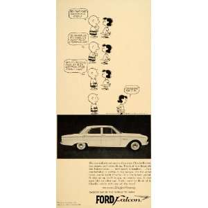  1960 Ad Charlie Brown Ford Falcon Six Passenger Schulz 