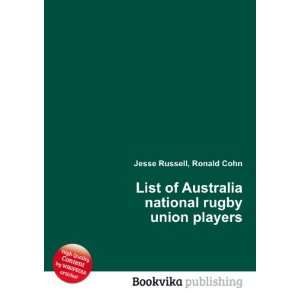  List of Australia national rugby union players Ronald 