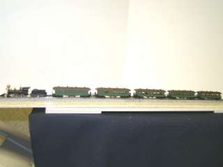 KEY BRASS N SCALE 1880S BALDWIN MOGUL & 5 CAR PLATFORM TRAIN ((MIB 