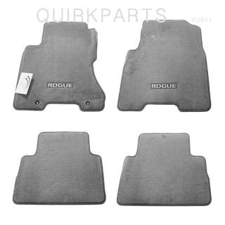 2008 2011 Nissan Rogue Carpeted Floor Mats Gray Set of 4 GENUINE OE 