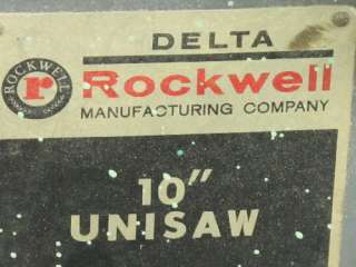 DELTA ROCKWELL 34 450 TABLE SAW 10  