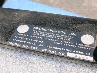 Rock ola 507 digital wallbox circa 1976  