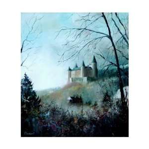 Medieval Castle of Vêves Belgium Giclee Poster Print  