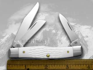 CASE XX Jigged White Delrin Stockman Pocket Knife Knives  