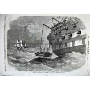    1860 New System Lowering Detaching Ships Life Boats