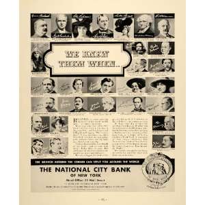  1937 Ad National City Bank New York 55 Wall Street 