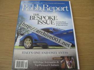 Robb Report 2007 LOT Jul Aug Sep Oct Nov Luxury Magazine Collection 