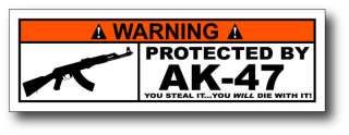 Protected By AK 47 Sticker Decal RMZ450 RMZ250 DR650 DR  
