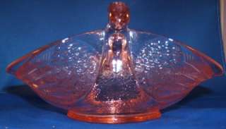 Pink Depression Double Swan Bowl Diamond Glassware Co.  
