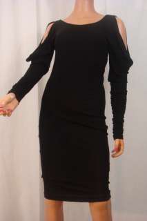   Cold Cutout Shoulder Jersey Dress NWT NEW $395 X Small Black  