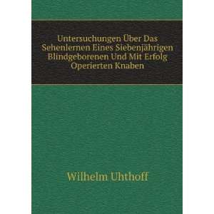  Untersuchungen Ã?ber Das Sehenlernen Eines SiebenjÃ 