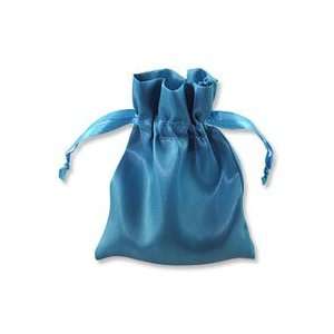  Satin Pouch Medium Turquoise (Package of 10) Jewelry