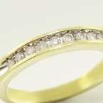   10K White & Yellow Gold Channel Set Diamond Wedding Band Ring  