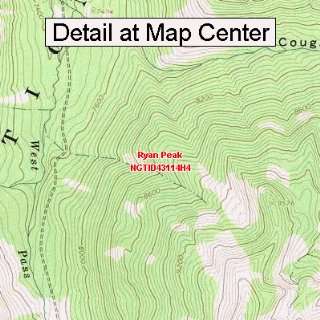  USGS Topographic Quadrangle Map   Ryan Peak, Idaho (Folded 