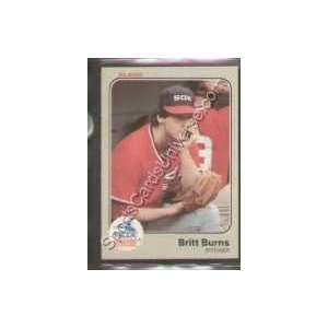  1983 Fleer Regular #232 Britt Burns, Chicago White Sox 