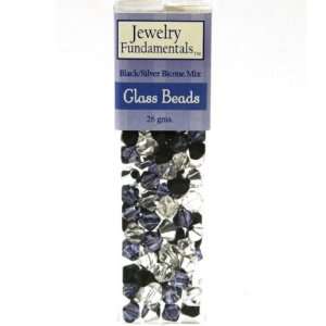  Jewelry Fundamentals Glass Beads   Silver Bicone Mix