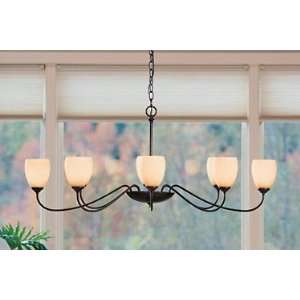  Chand 8arm, Oval W/gls Chandelier By Hubbardton Forge 
