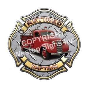   Retired Captain Firefighter Decal   3 h   REFLECTIVE 