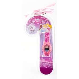  DISNEY PRINCESS LCD DIGITAL WATCH IN CANDY CANE PACKAGE 