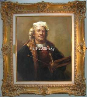 Portrait Oil painting artartist Rembrandton canvas  