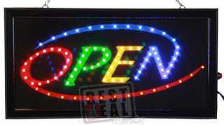 New Business LED Open Sign Neon Bright With Motion Switch 19x10 #61 