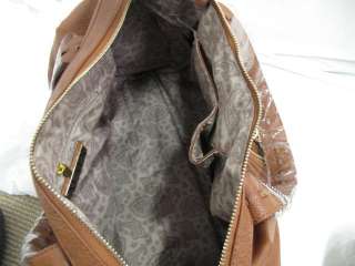 NEW* Designer Tan Brown Vegan Gold Stud Side Large Tote Bag  