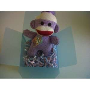  Purple Sock Monkey Baby & Gift Box 